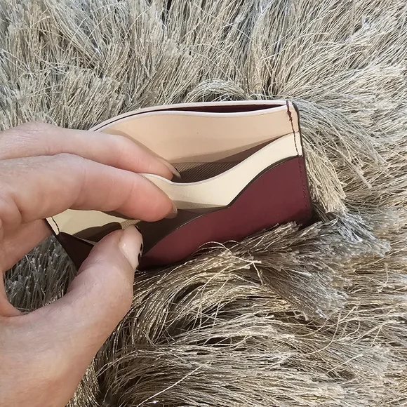 Kate Spade Maroon and Beige Card Holder - Picture 4 of 6